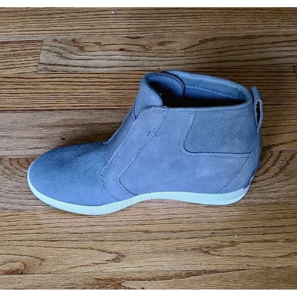 Sorel Out N About Gray Suede Waterproof Boots Sze 8.5 Womens Wedge Ankle Booties - Picture 10 of 15